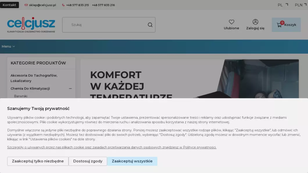 Części do klimatyzacji samochodowej | Sklep internetowy Sklepcelcjusz.pl - podgląd